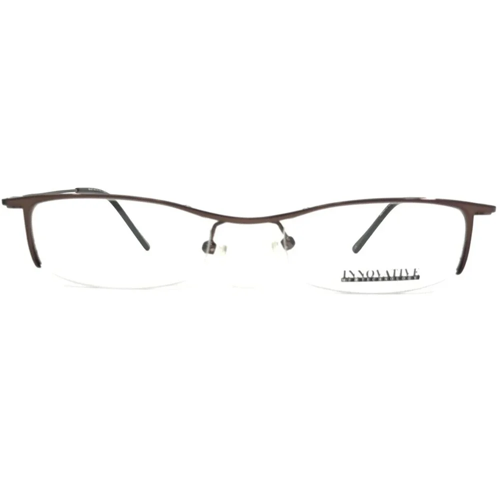 Innovative M/F Eyeglasses Frames IMF 417 S.BRN Brown Rectangular 48-18-140
